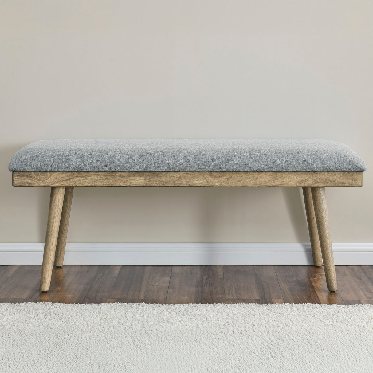 Vida - Polyester Dining Bench - Gray