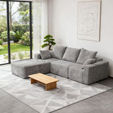 Corner Combination Sofa Sectional Couch With Soft Plush Fabric