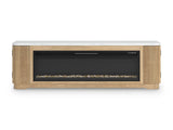 Camdill - Light Brown - 80" TV Stand With Electric Fireplace