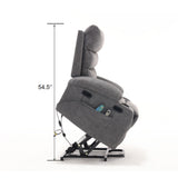 Cozy Electric Power Lift Recliner Chair Sofa For Elderly With Vibration Massage And Lumbar Heat