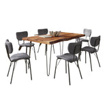 Nature's Edge - 7 Piece Upholstered Dining Set - Chestnut