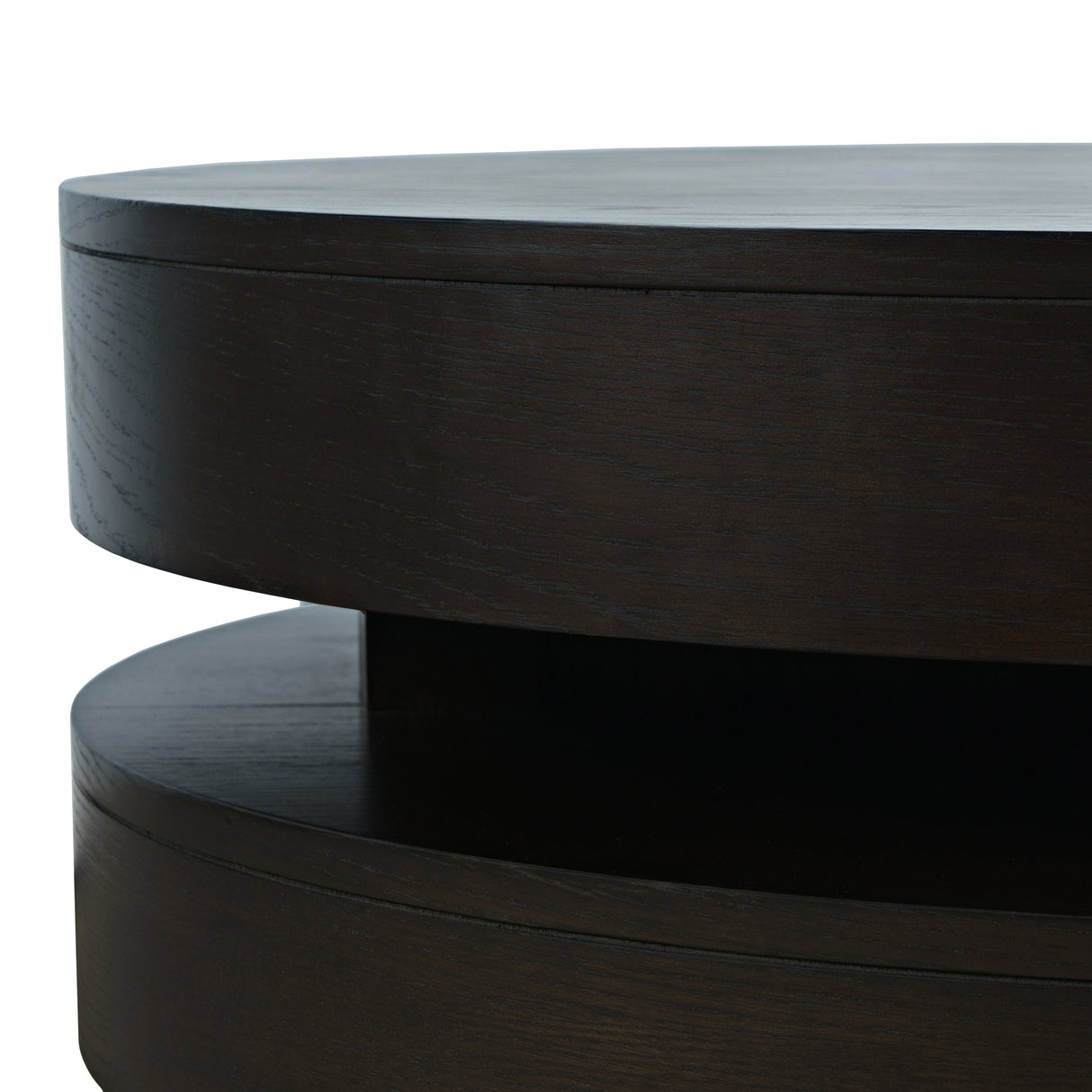 Brix Round Cocktail Table w/Casters - Espresso