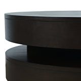 Brix Round Cocktail Table w/Casters - Espresso