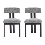 Modern Upholstered Armless Dining Chairs With Metal Legs