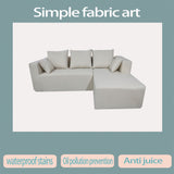 Modular Corner Sofa With Soft Linen Fabric