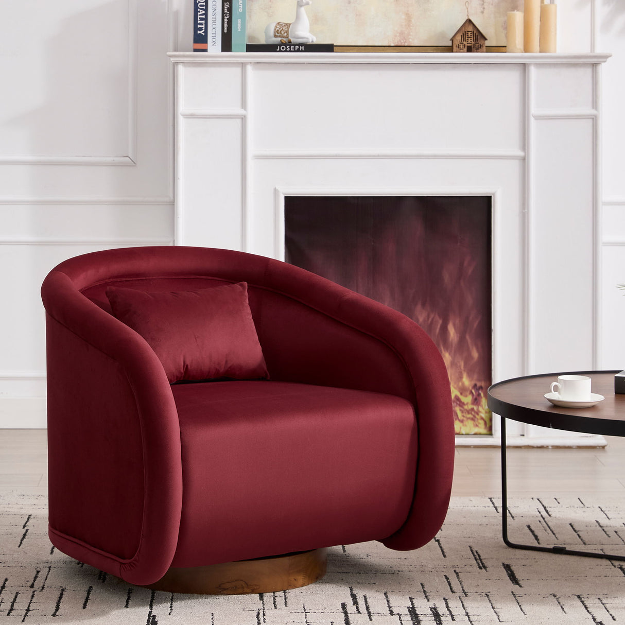 Swivel Accent Chair With 360 Degree Rotating
