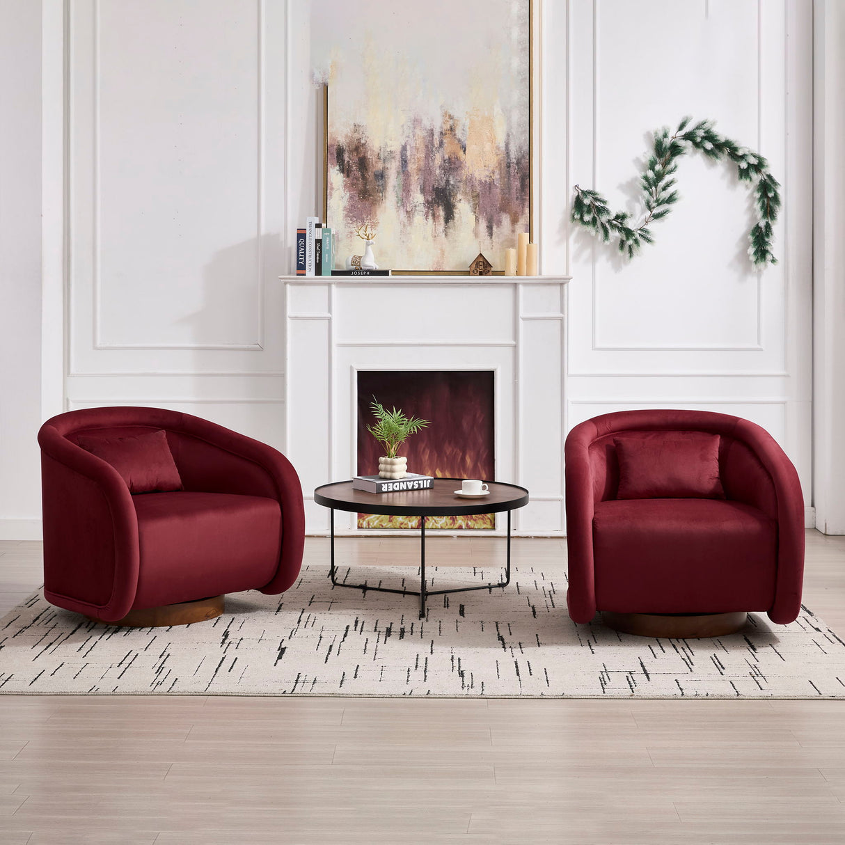 Swivel Accent Chair With 360 Degree Rotating