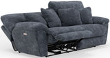 Paxon - Deep Seat Power Reclining Sofa With Power Adjustable Headrest - Smoke