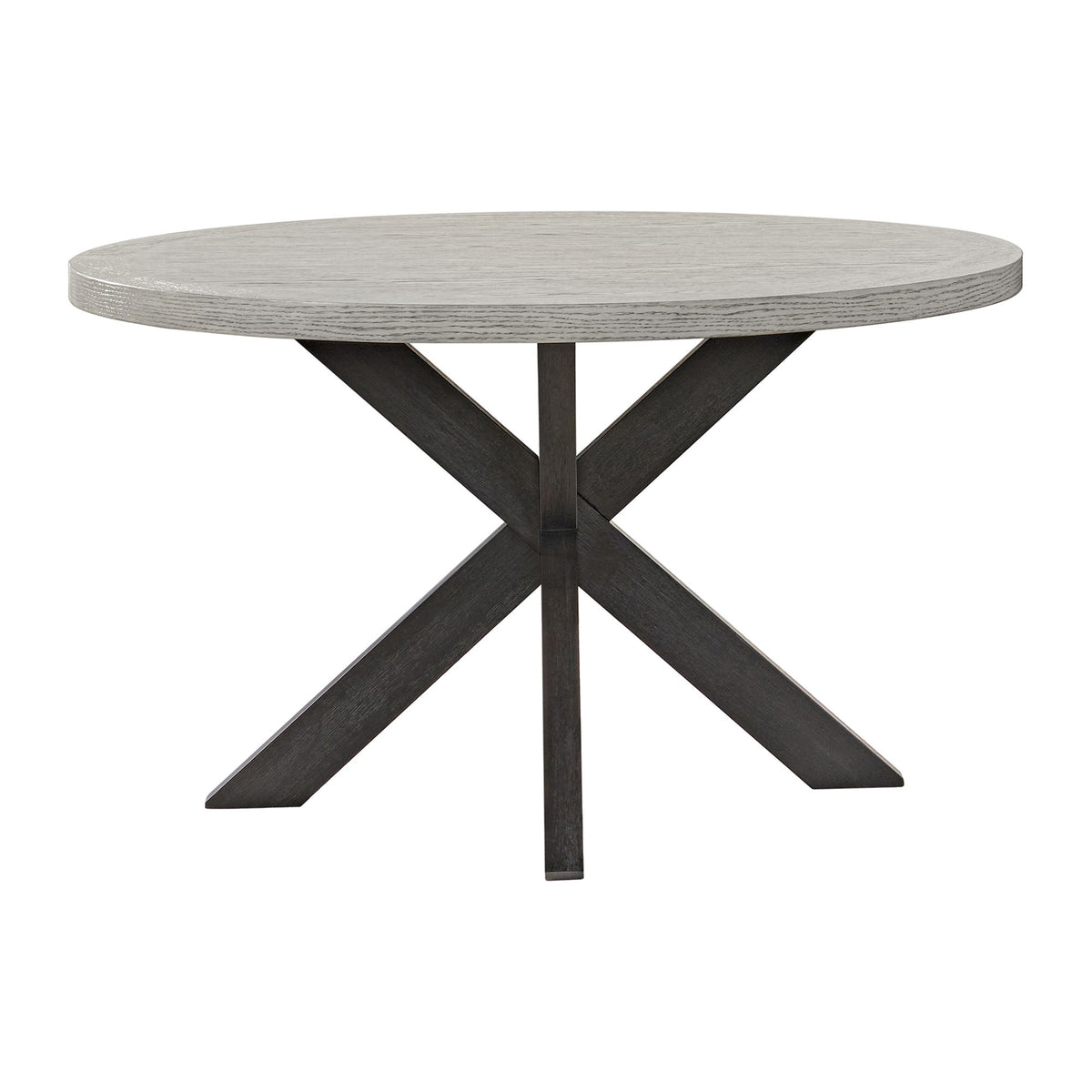 Axel - Round Dining Table - Espresso / Light Gray
