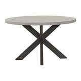 Axel - Round Dining Table - Espresso / Light Gray