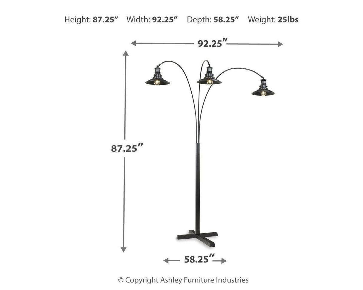 Sheriel - Metal Arc Lamp  - Black