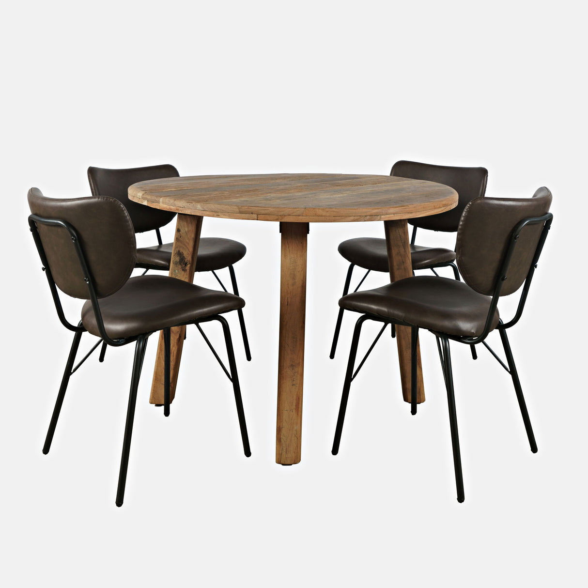 Reclamation - 5 Piece Dining Set With Upholstered Chairs