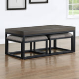 Yukon - Rectangle Nesting Table And Stool - Brown
