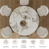 Modern Sintered Stone Dining Table Set With Chairs