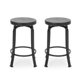 Modern Industrial Counter Stool Set With Swivel Function