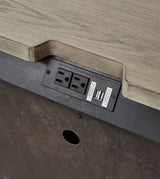 Foyland - Two Drawer Night Stand - Black / Brown