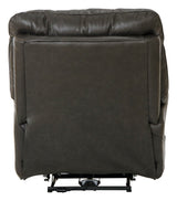 Naples - Power Lay Flat Recliner With Extended Ottoman - Chocolate