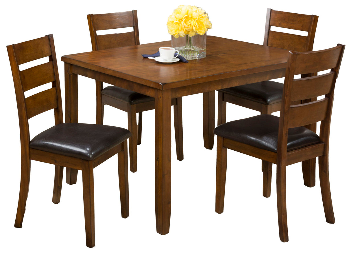 Rustic Brown - Plantation 5 Piece Dining Set - Light Brown / Dark Brown