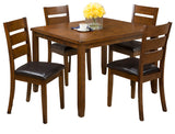 Rustic Brown - Plantation 5 Piece Dining Set - Light Brown / Dark Brown