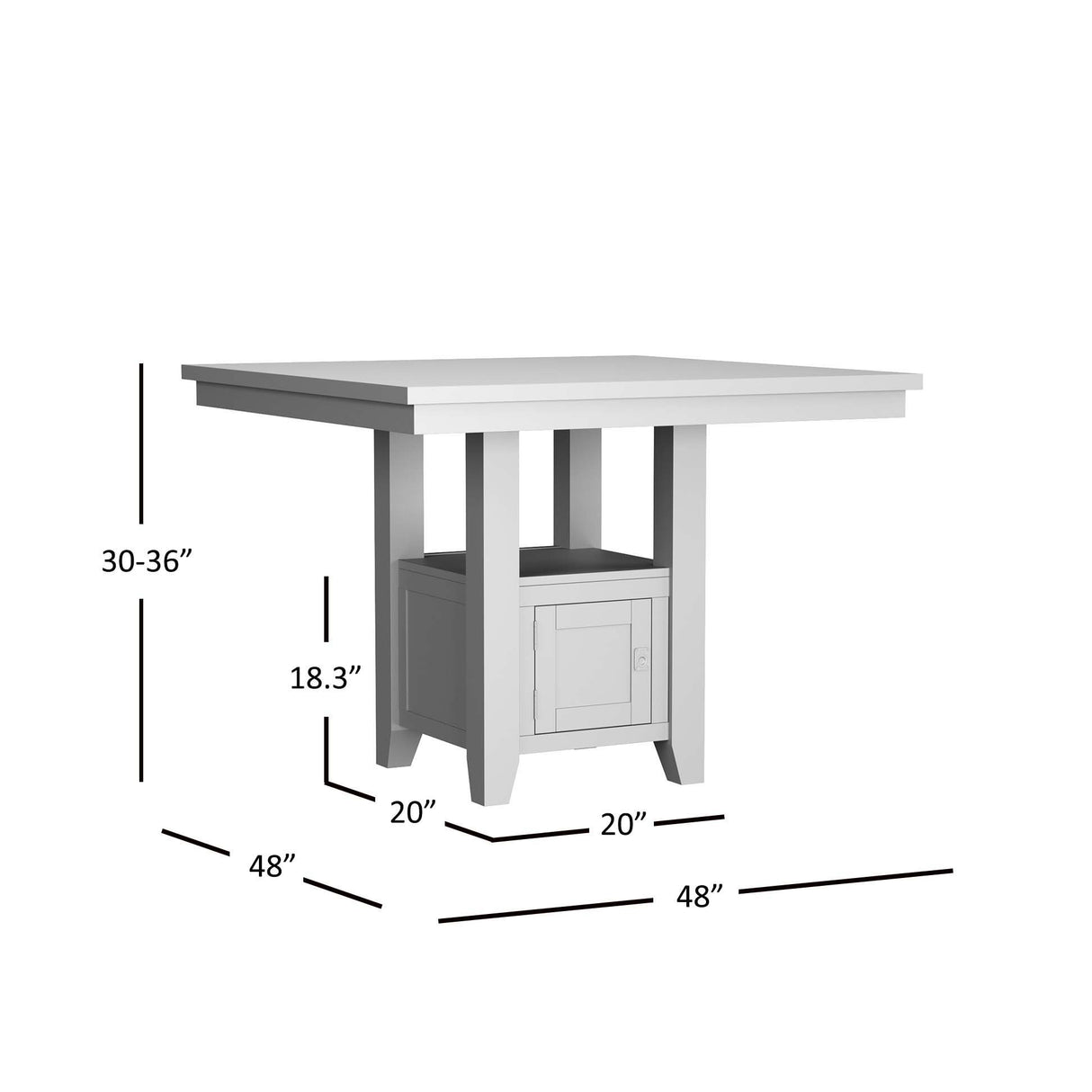 Kona Grove - Counter Table - Chocolate Dark Brown
