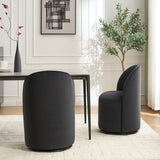 360 Degree Swivel Armless Dining Barrel Chair
