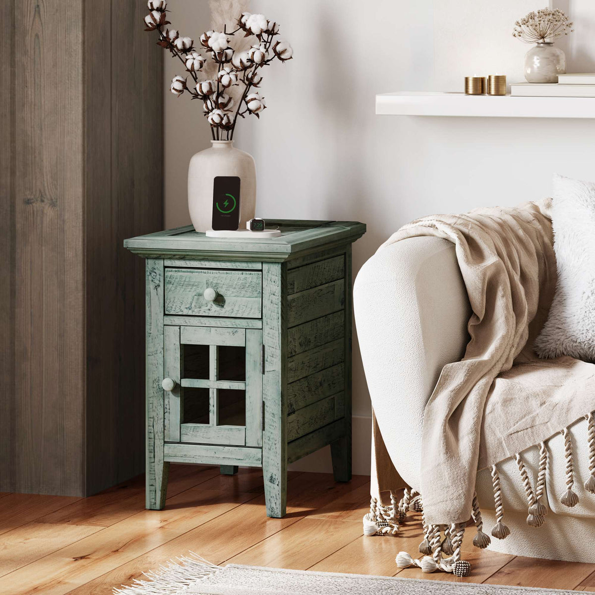 Rustic Shores - Power Chairside Table