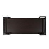 Modern Industrial Bar Cart With Shelving And Casters