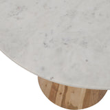 Nolan - 30" Marble Dining Table - Natural / Gray