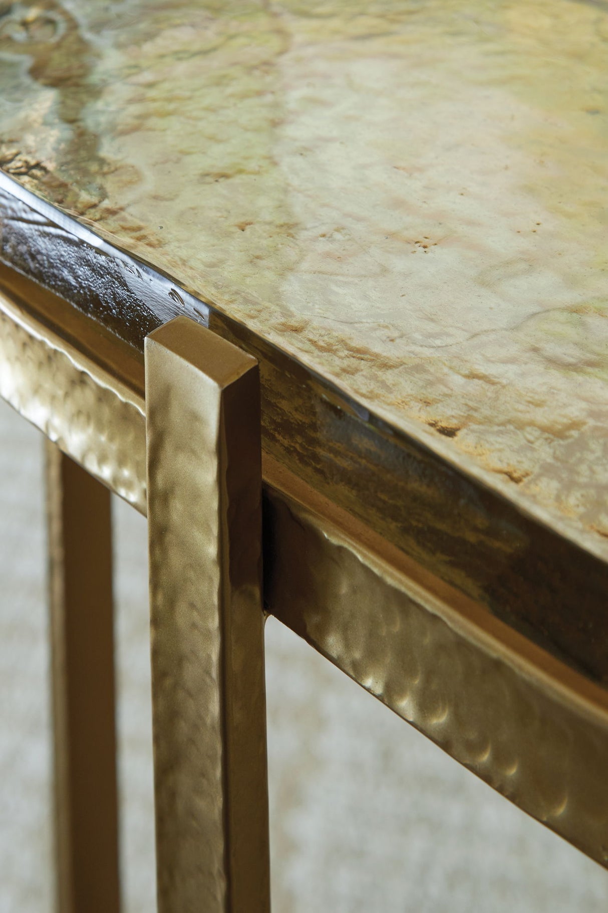 Porterville - Gold Finish - Accent Table