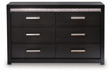 Shoralli - Six Drawer Dresser - Black
