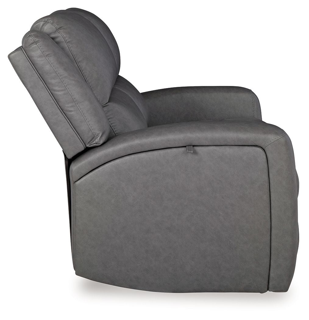 Brixworth - Slate - Reclining Loveseat