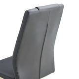 Modern Legged Upholstered Dining Chairs (Set of 4) Artificial For Kitchen And Office - Gray
