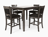 Greyson Heights - Counter 5 Piece Dining Set - Gray-Brown