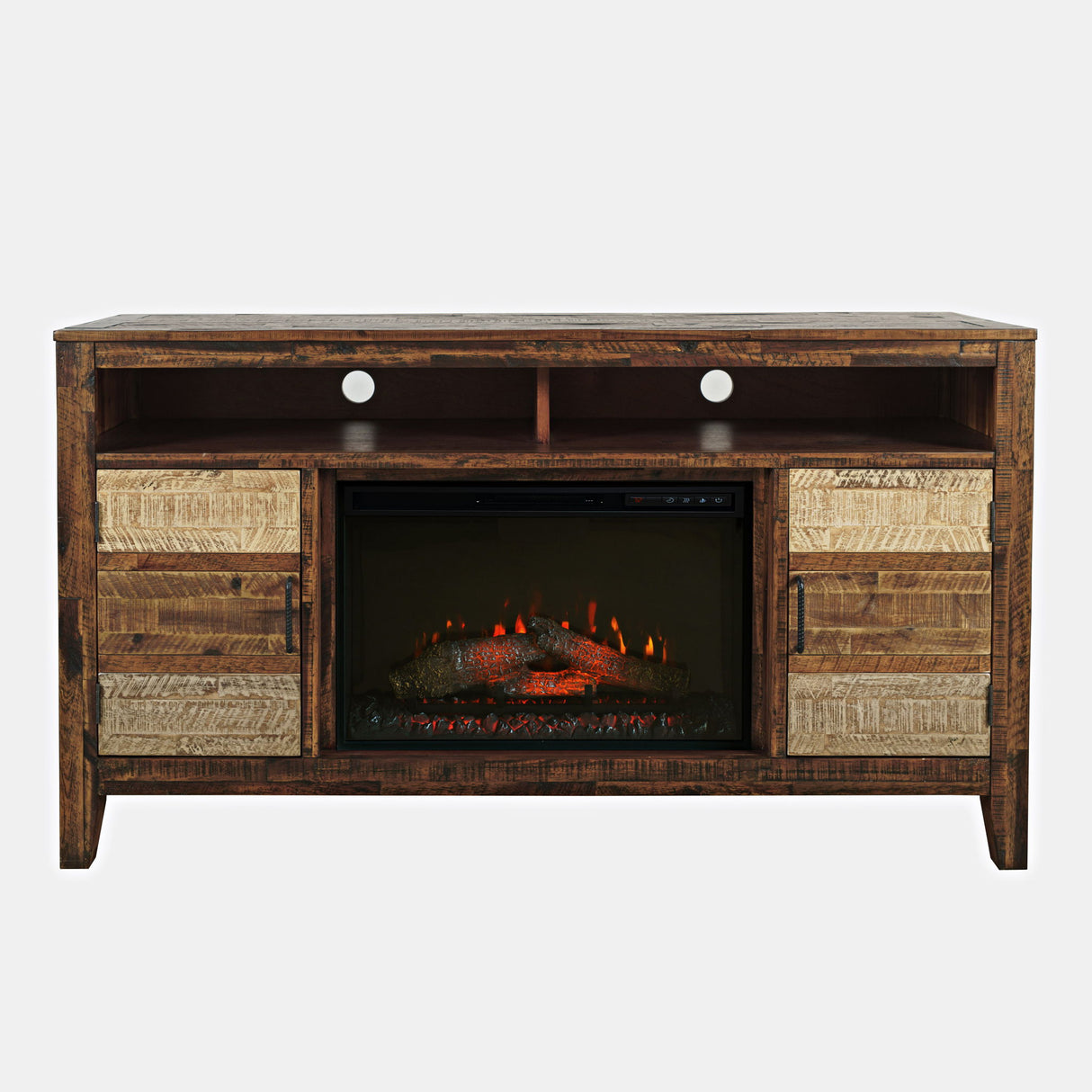 Painted Canyon - 60" Fireplace - Distressed Brown
