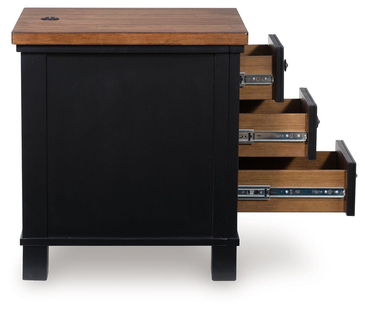 Wildenauer - Brown / Black - Chair Side End Table