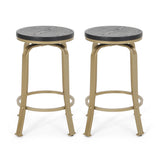 Modern Industrial Counter Stool Set With Swivel Function