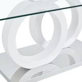 Contemporary Style Glass Top Coffee Table