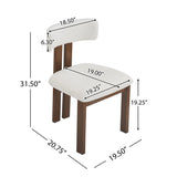 Modern Upholstered Armless Dining Chairs With Metal Legs