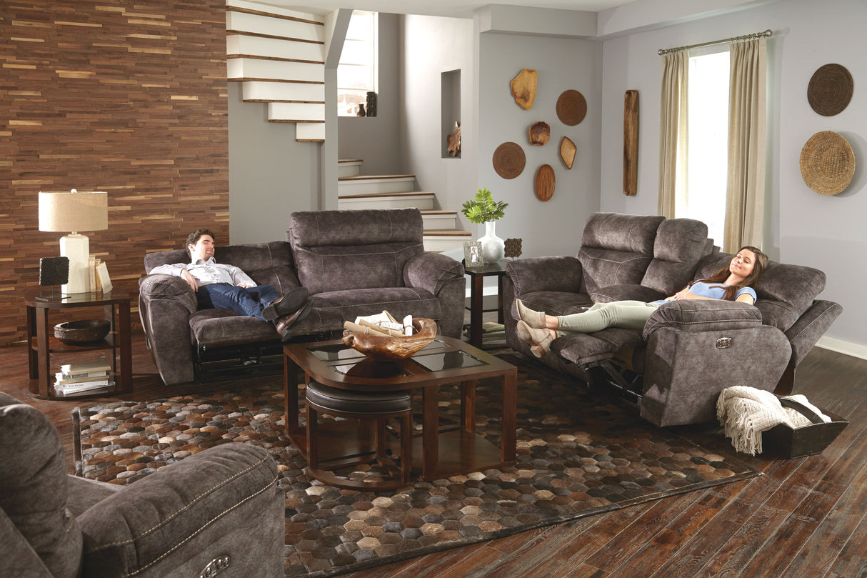 Sedona - Power Hdrst With Lumbar Lay Flat Reclining Console Loveseat With Storage & Cupholders