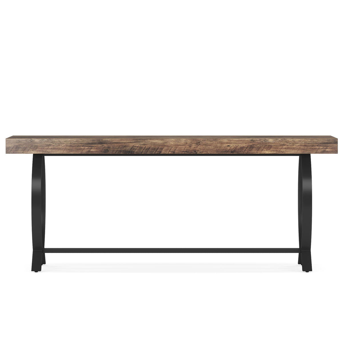 Console Table With Fish Tail Legs Extra Long - Brown