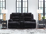 Rhine Falls - Onyx - Double Reclining Power Loveseat With Console