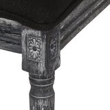 French Country Style Dining Chair With Upholstered Seating And Fluted Legs