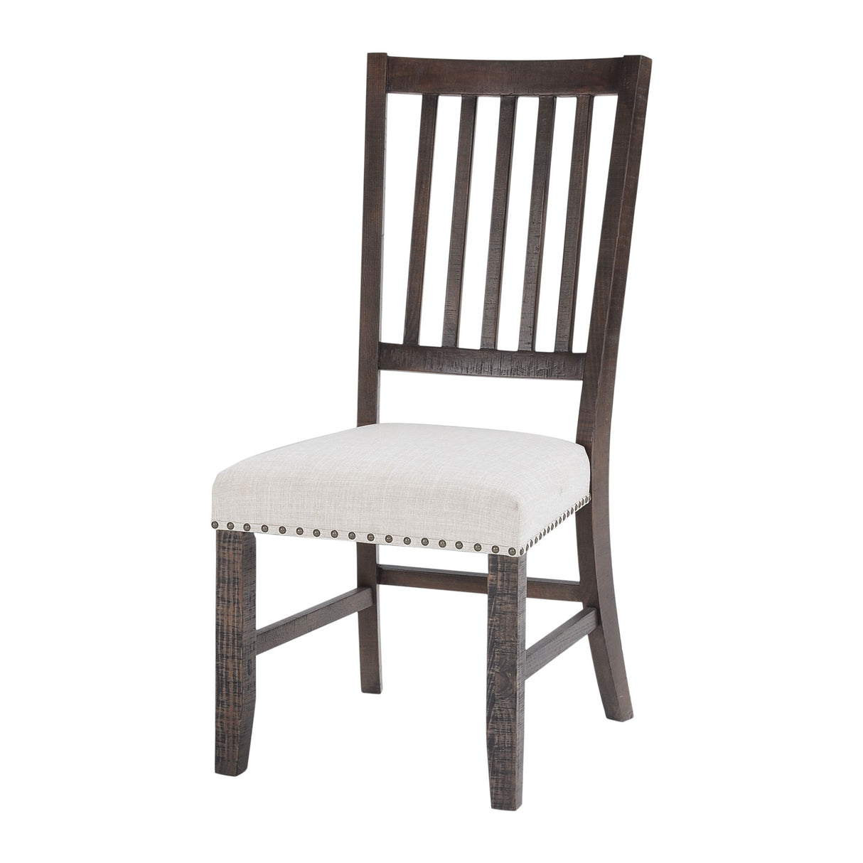 Willow Creek - Slatback Chair (Set of 2) - Distressed Dark Brown / Beige