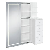 Vancouver - Floor Mirror With Storage - White