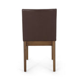 Modern Dining Chair With Upholstery - Dark Brown