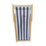 Sling Folding Chaise Lounge Chair - Stripe Blue