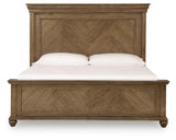 Karallin - King Panel Bed - Medium Brown