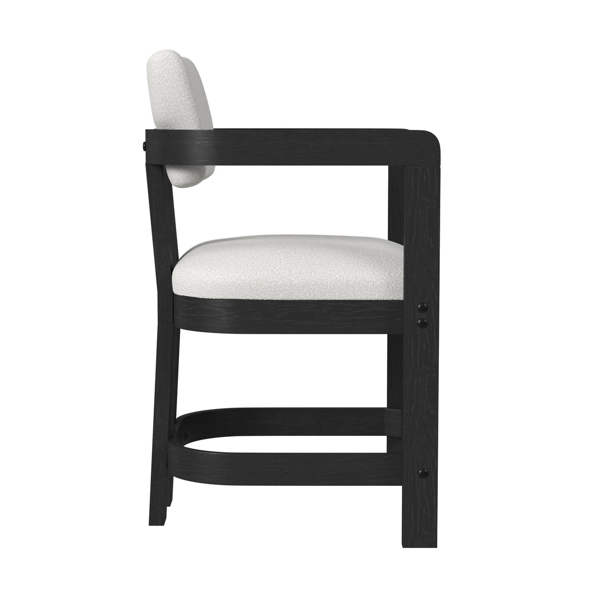 Portland - Arm Counter Stool (Set of 2) - Black / White