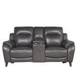 Trento - Dual Power Console Loveseat - Brown
