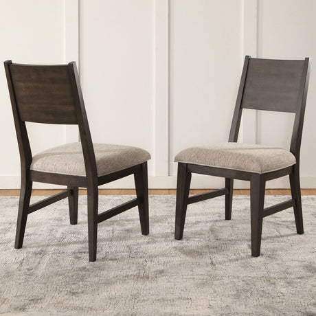 Norvell - Side Chair (Set of 2) - Gray / Brown